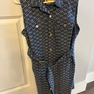 Michael Kors Denim logo Patterned dress